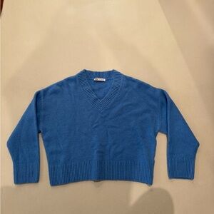 Zara Vibrant Blue V-Neck Sweater